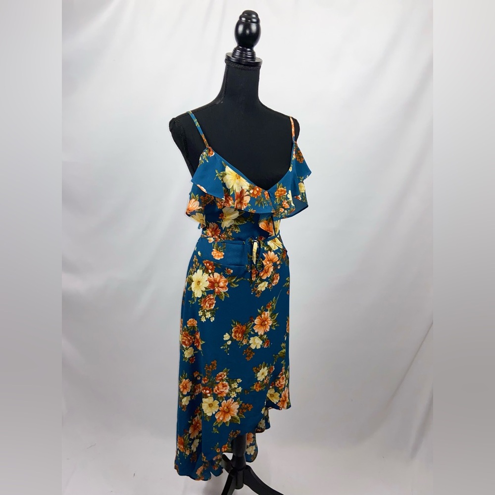 Dress High-Low Spagetti Straps XL Turquoise by & by
